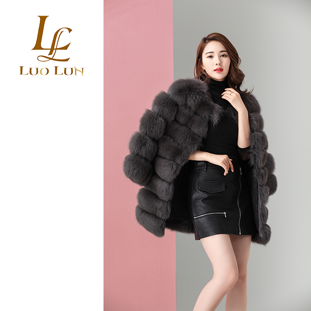 Top Fashion Luxurious Real Fox Fur Coats for Women