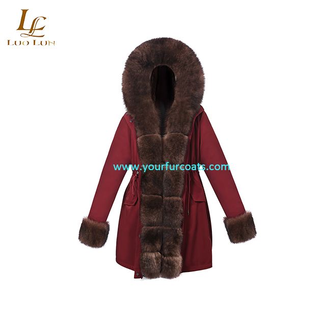 2018 New  Parkas Women Winter Coat Cotton Female Winter Jacket Womens Fur Hood Outwear Female Fashion Coats
