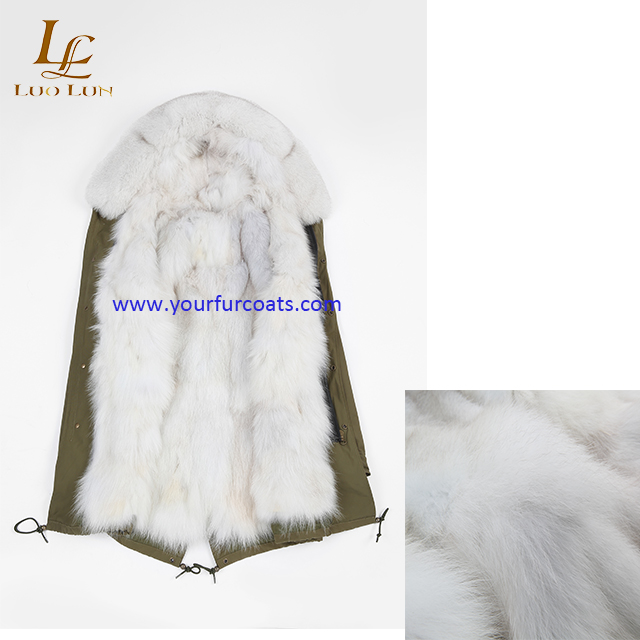 Real Raccoon Fur Coat Long Women Winter Fur Parka Black Raccoon Fur Collar Hooded Jacket Female Warm Fur Outwear