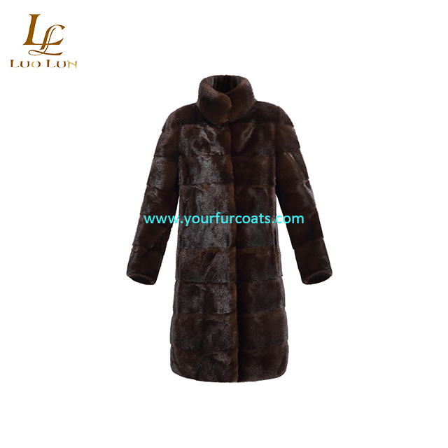 Velvet Mink Fur Coat  Mink Fur Coat Women dark brown mink fur  High Quality  Mink Fur Coat Real Big  Fur Cuffs Ladies Women Classic Mink Fur Coat
