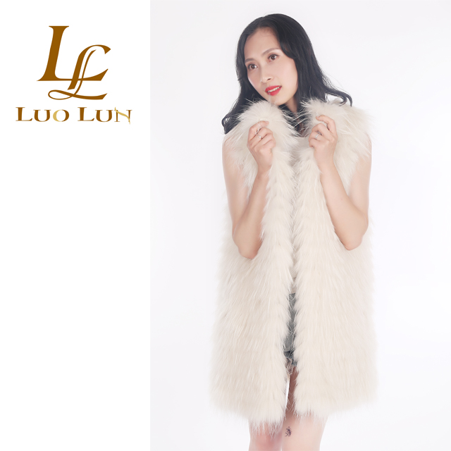 The hotest Wholesale Fashion women knitted fur real fox fur vest
