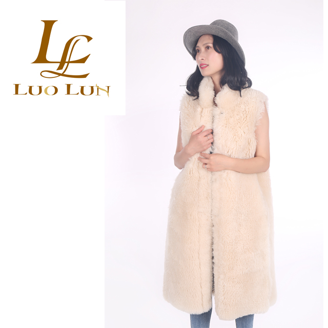 Hot sales type women lamb fur vest sleeveless sheepskin fur for wholesale