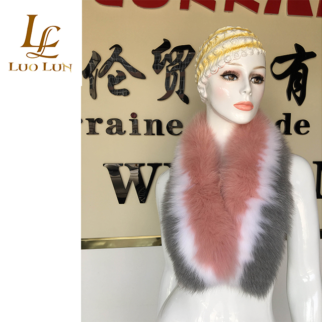 Wholesale Best Seller Women Big Real Fox Fur Trim Natural Fox Fur Collar