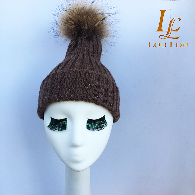high quality wholesale colorful dot fleck knitting hat