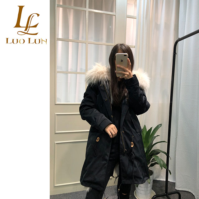 Fashion Design Women Winter Long Jackets And Coats Warm Real Fur Parka